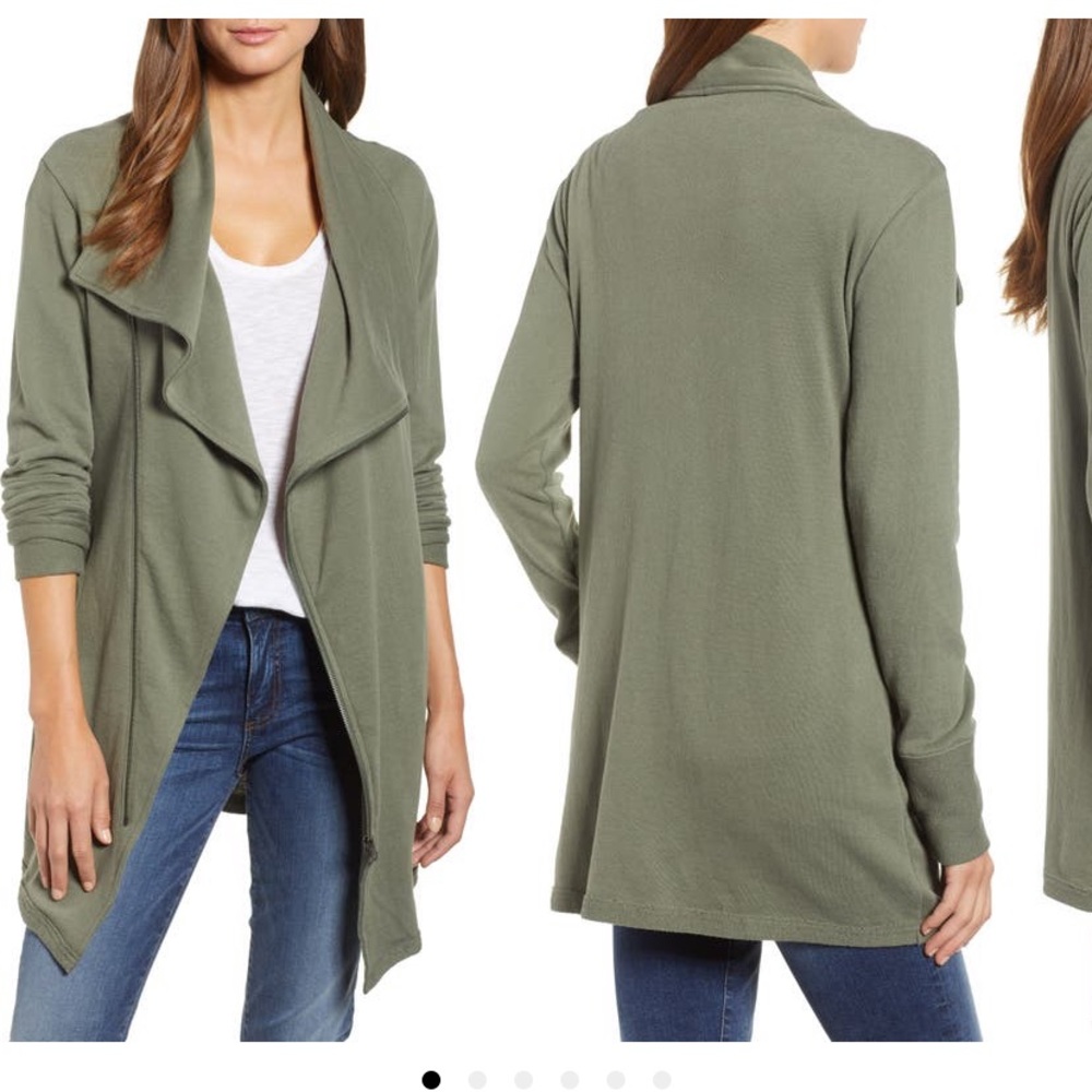 Caslon Asymmetrical Drape Jacket